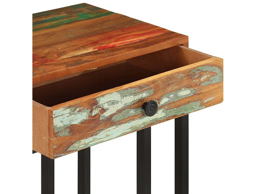 Table d'appoint en U 45x30x61 cm Bois de récupération massif