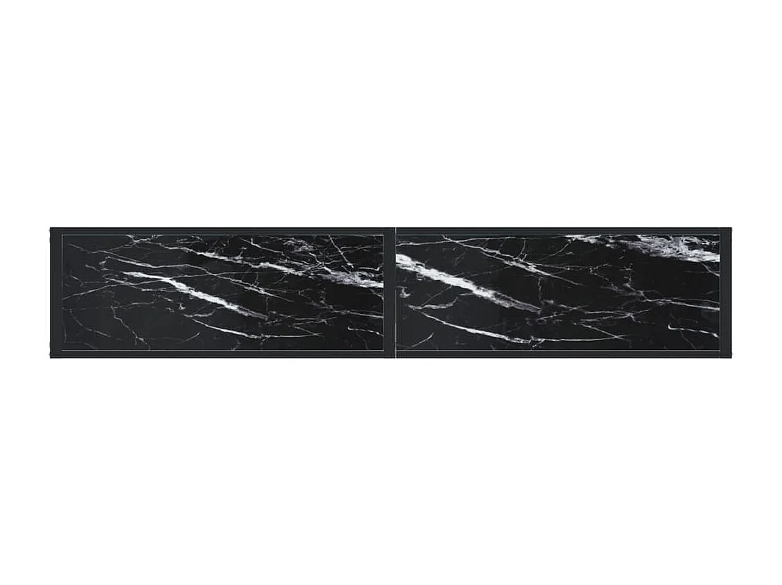 Wandtafel 180x35x75,5 cm gehard glas zwartmarmerkleurig