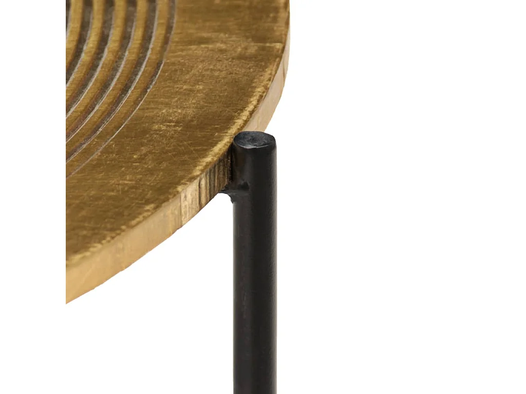 Set Tavoli 2 pz in MDF Rivestimento in Ottone