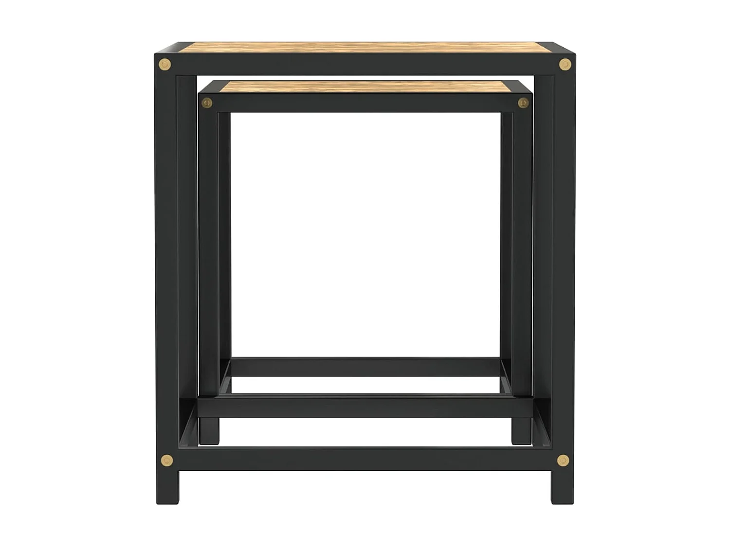 Mesas de centro 2 pcs MDF preto e amarelo