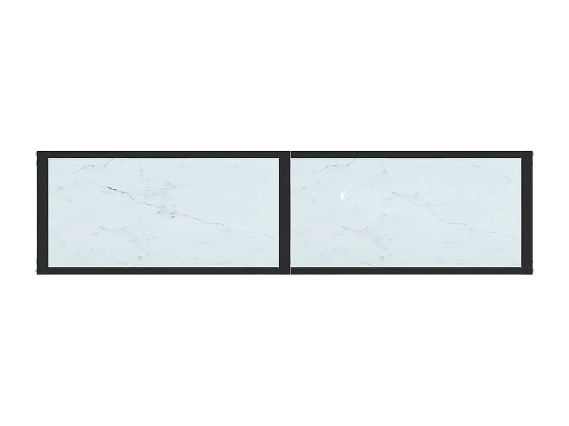 Table console Marbre blanc 140x35x75,5 cm Verre trempé