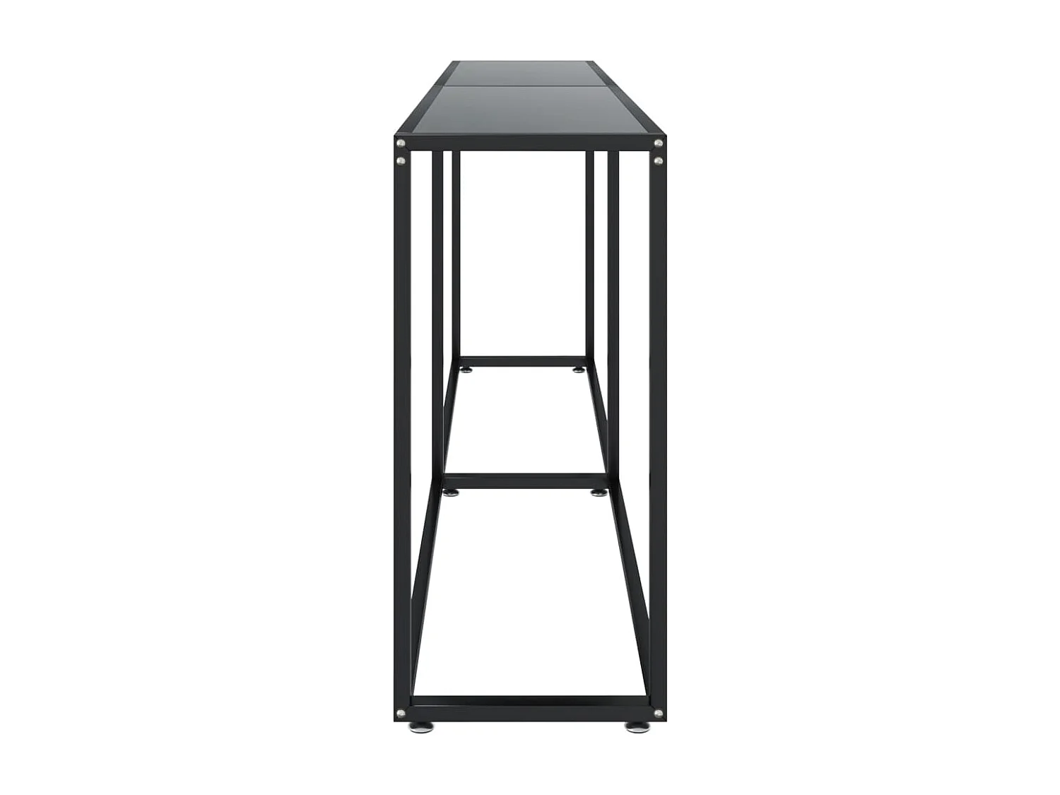 Table console Noir 200x35x75,5 cm Verre trempé