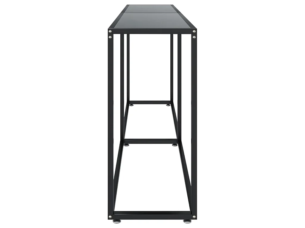Table console Noir 200x35x75,5 cm Verre trempé