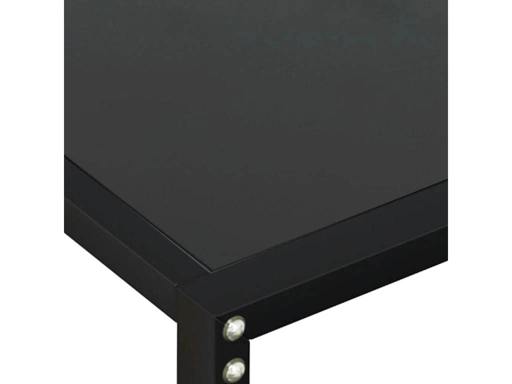 Table console Noir 200x35x75,5 cm Verre trempé