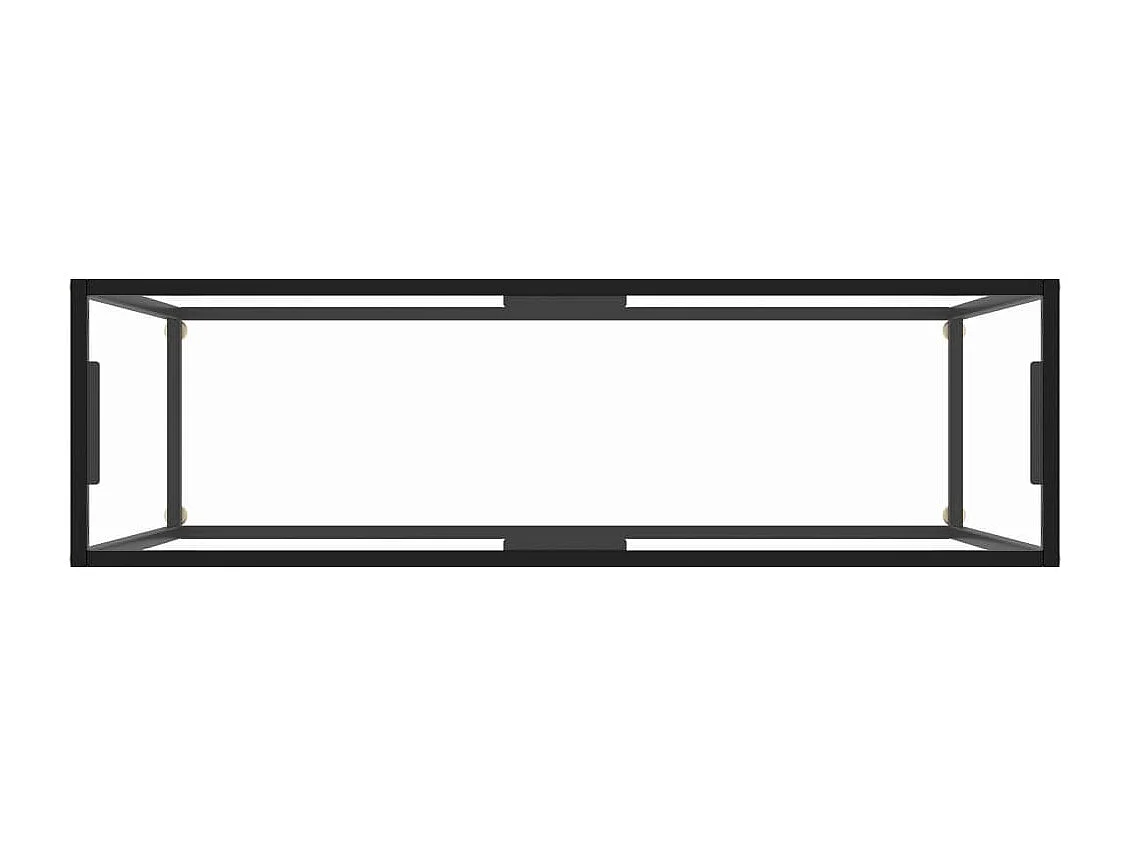 Tavolo Consolle Trasparente 120x35x75 cm in Vetro Temperato