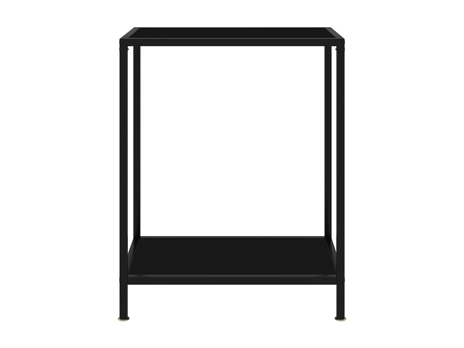 Wandtafel 60x35x75 cm gehard glas zwart