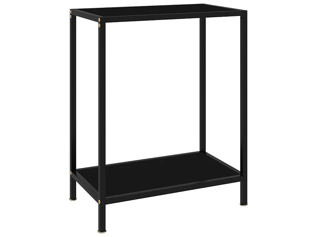 Wandtafel 60x35x75 cm gehard glas zwart
