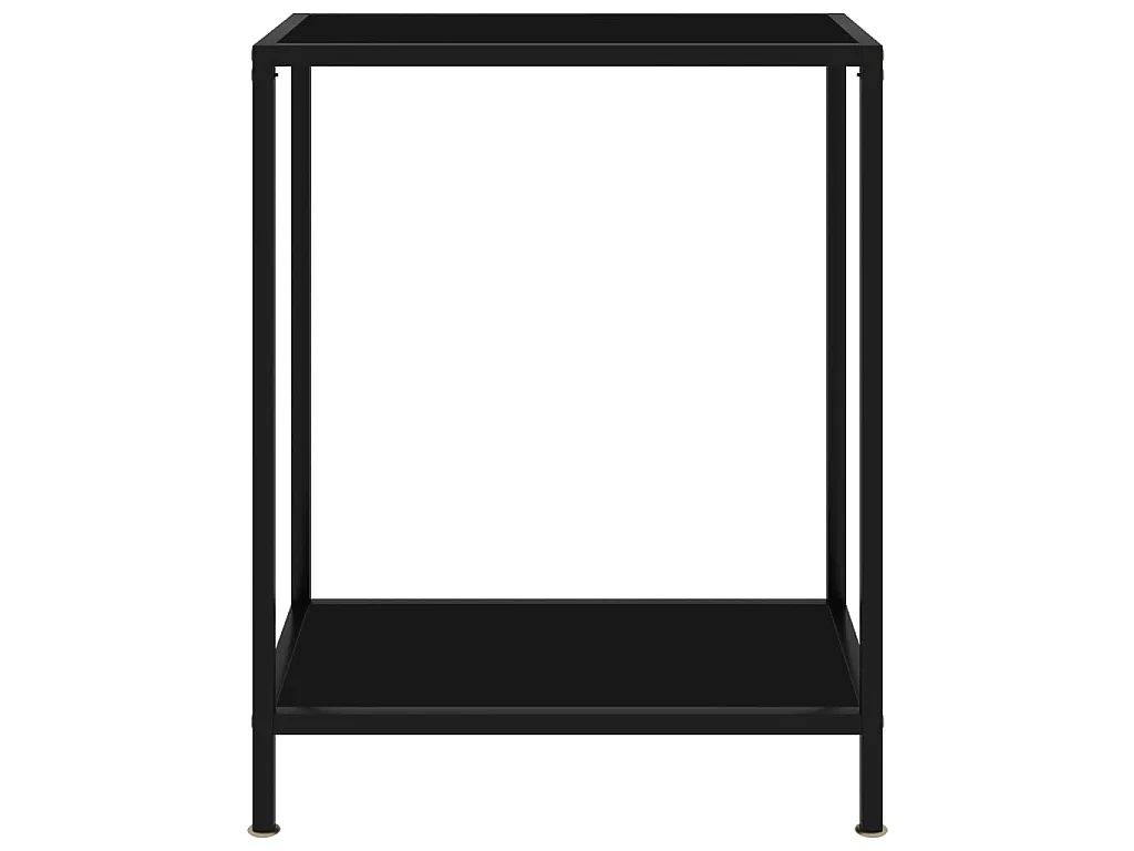 Wandtafel 60x35x75 cm gehard glas zwart