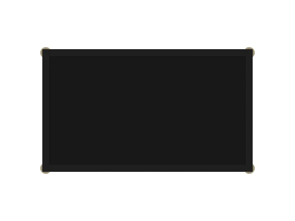 Wandtafel 60x35x75 cm gehard glas zwart