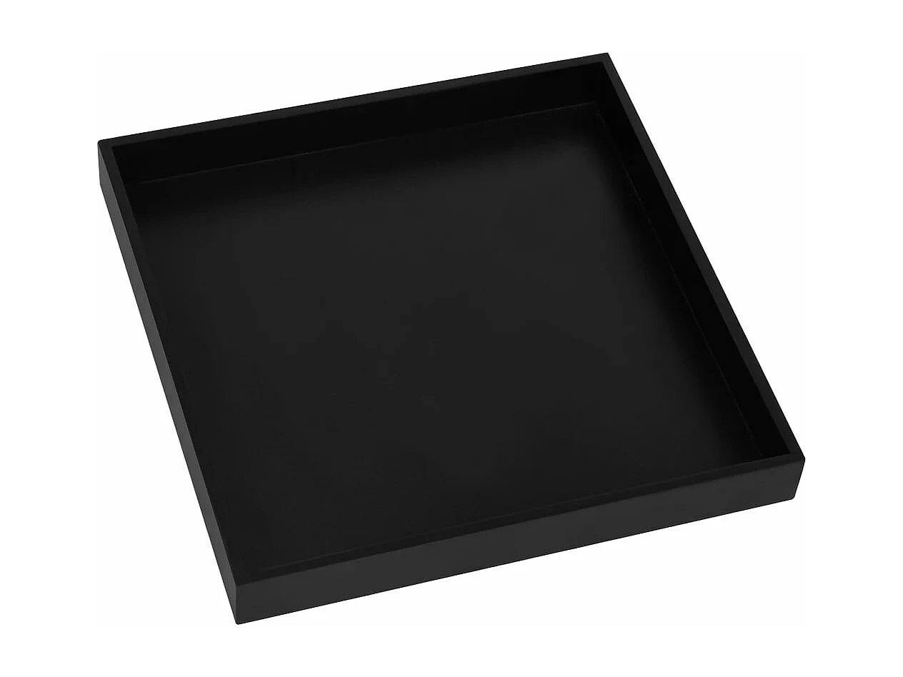Tavolino Laterale Nero e Oro 38x38x38,5 cm in MDF