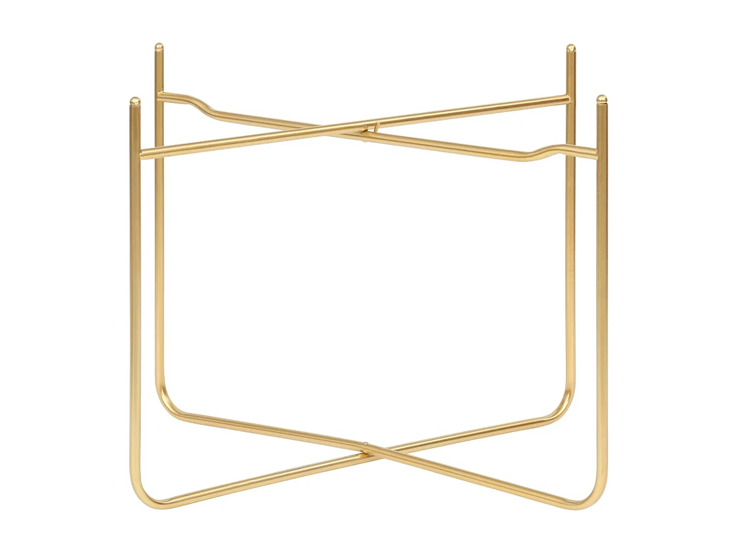 Tavolino Laterale Nero e Oro 38x38x38,5 cm in MDF