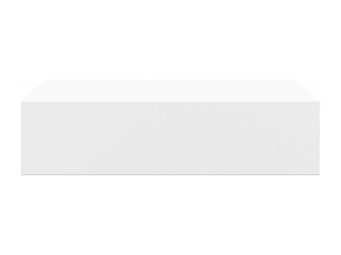 Estantes de pared con cajón 2 uds MDF blanco 40x23,5x10 cm