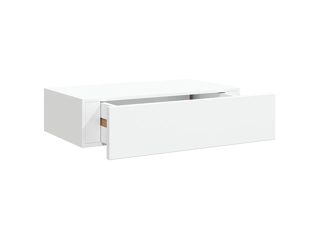 Étagères à tiroirs murales 2 pcs Blanc 40x23,5x10 cm MDF