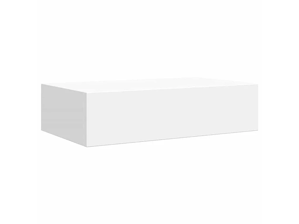 Étagères à tiroirs murales 2 pcs Blanc 40x23,5x10 cm MDF