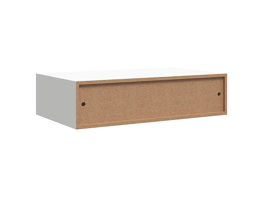 Étagères à tiroirs murales 2 pcs Blanc 40x23,5x10 cm MDF
