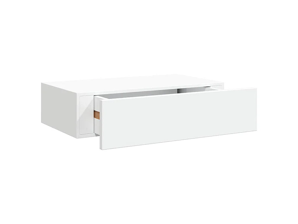 Étagères à tiroirs murales 2 pcs Blanc 40x23,5x10 cm MDF