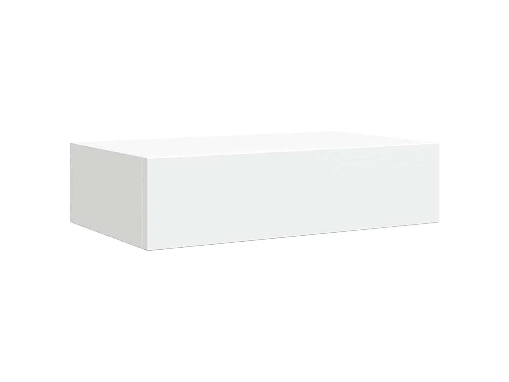 Étagères à tiroirs murales 2 pcs Blanc 40x23,5x10 cm MDF