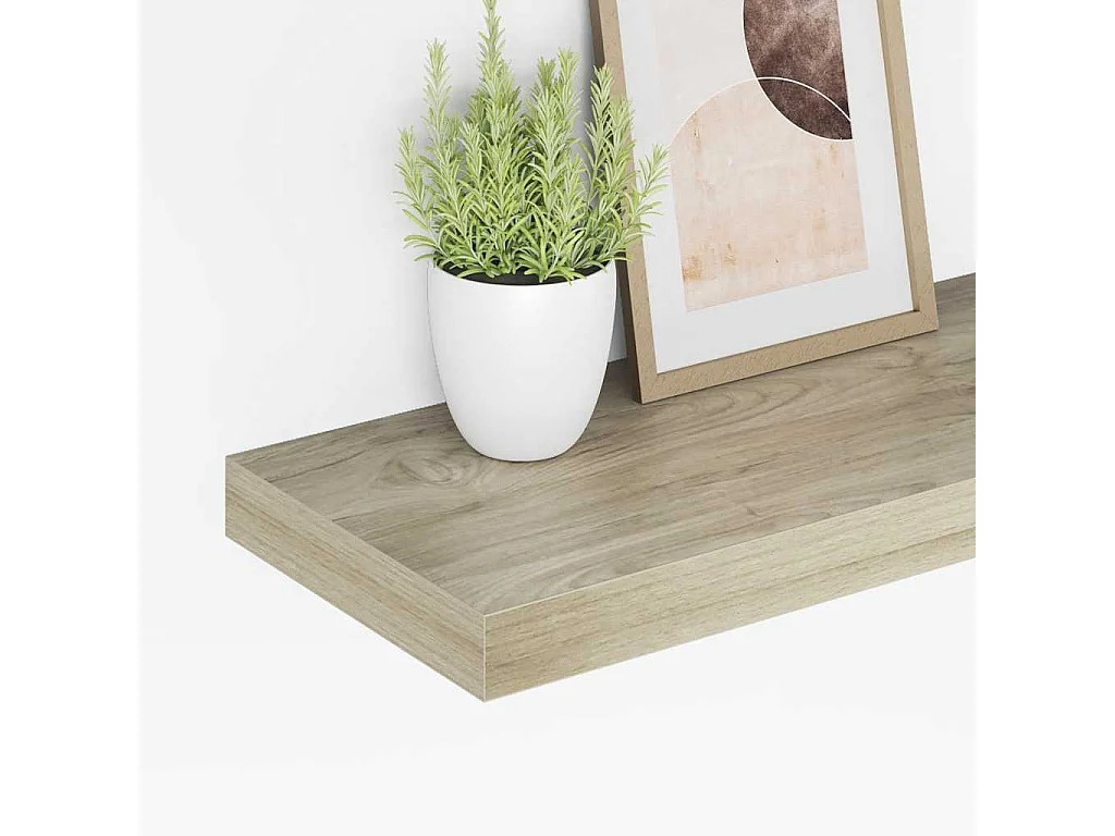 Étagère murale flottante chêne 50x23x3,8 cm MDF
