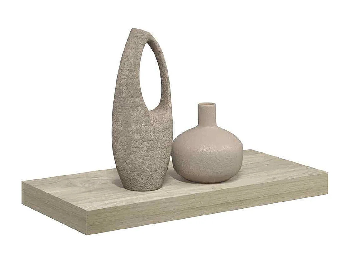 Étagère murale flottante chêne 50x23x3,8 cm MDF