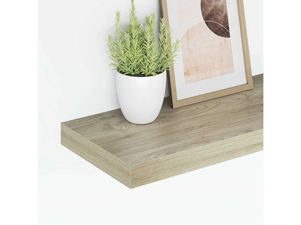 Étagère murale flottante chêne 50x23,5x3,8 cm MDF