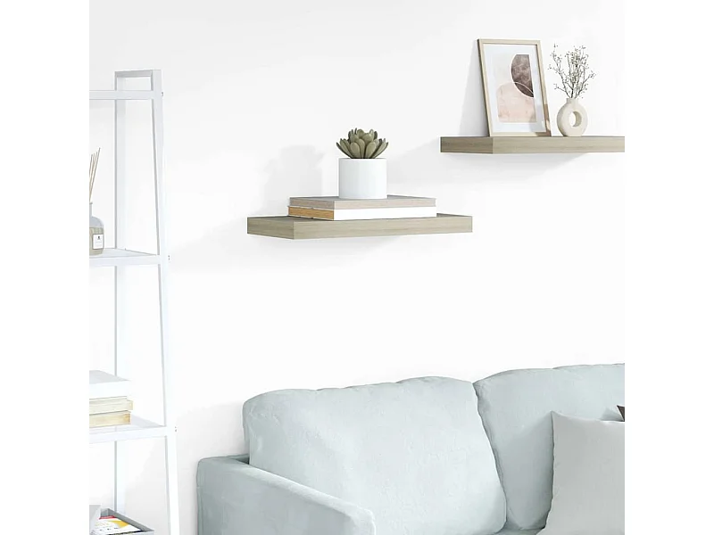 Étagère murale flottante chêne 50x23x3,8 cm MDF