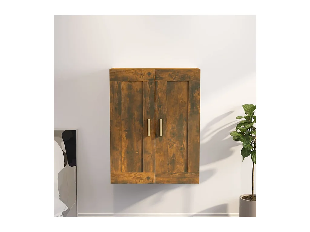 Armoire murale chêne fumé 69,5x32,5x90 cm bois d'ingénierie