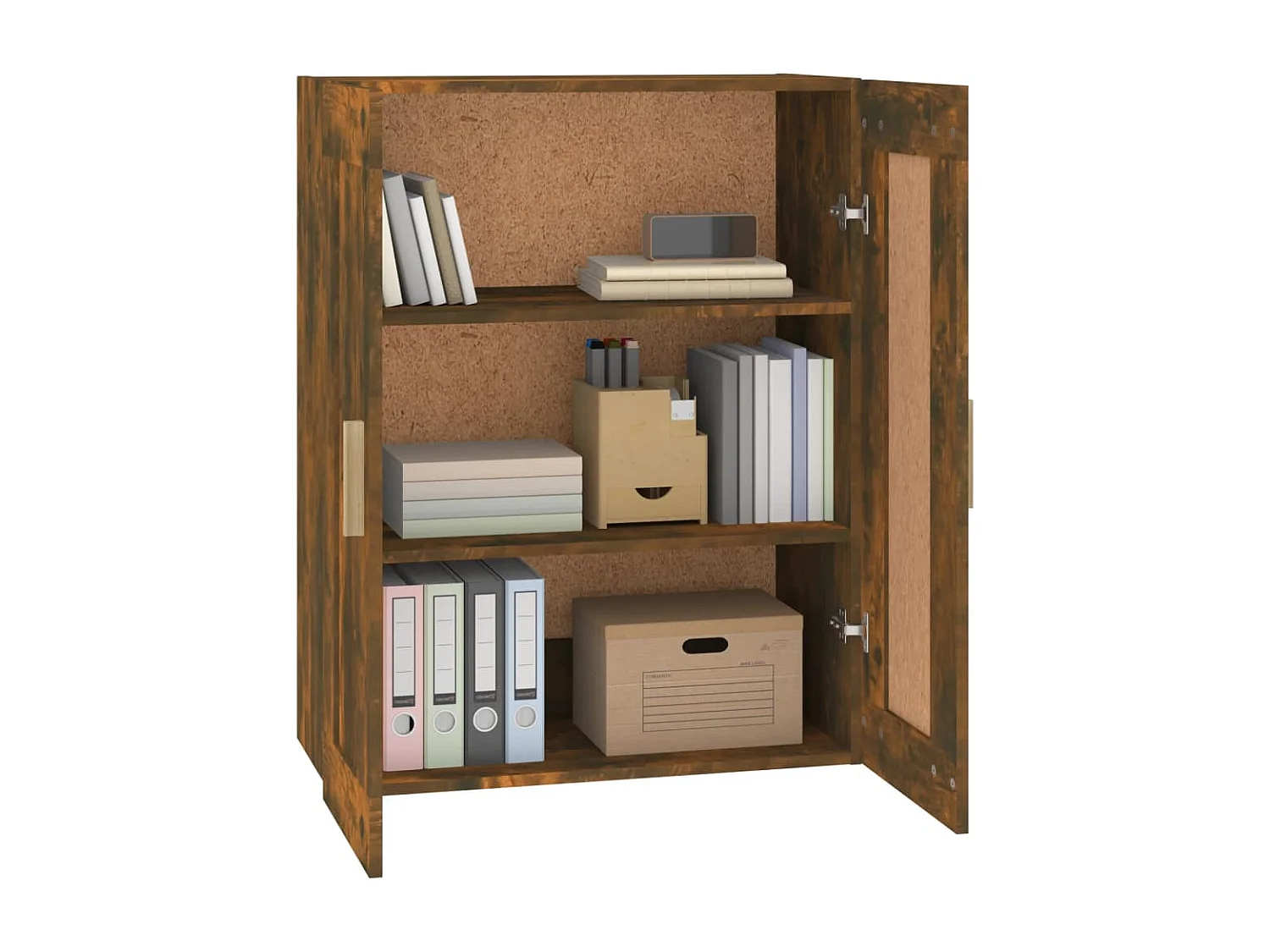Armoire murale chêne fumé 69,5x32,5x90 cm bois d'ingénierie