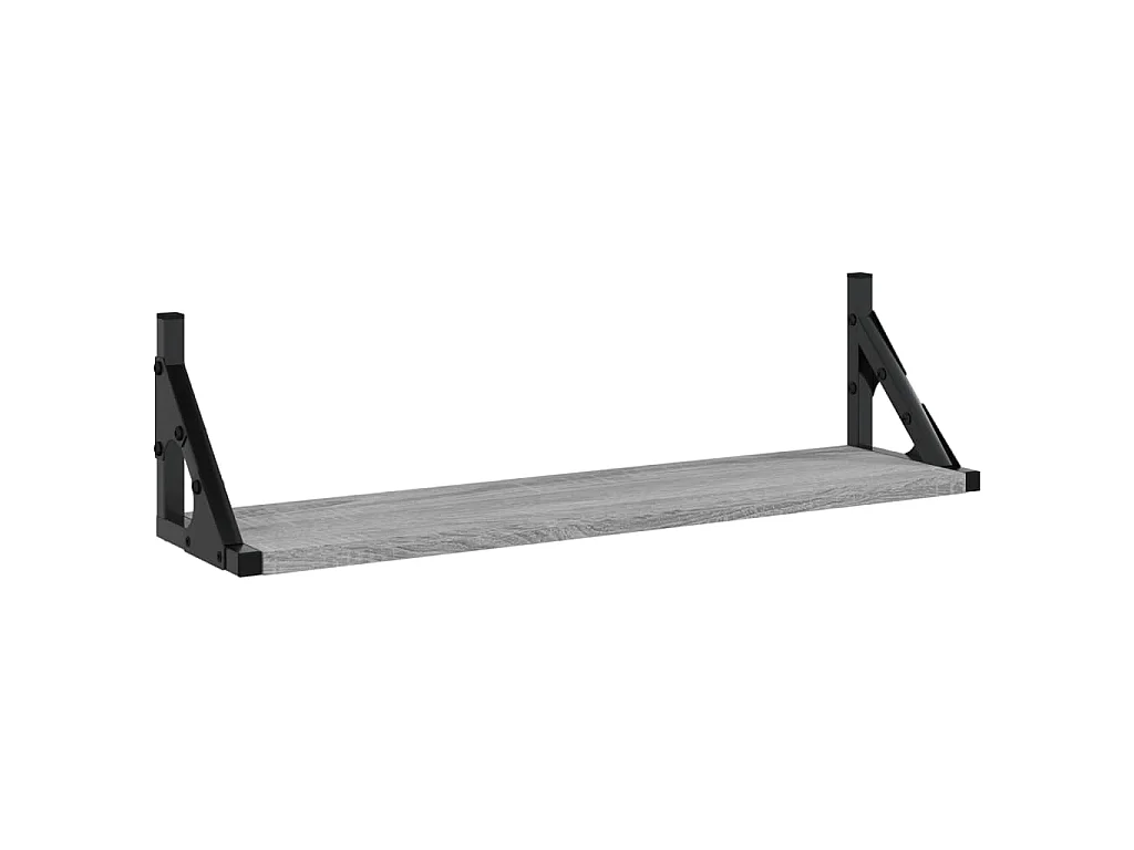 Wandschappen 2 st 60x15x15,5 cm grijs sonoma eikenkleurig