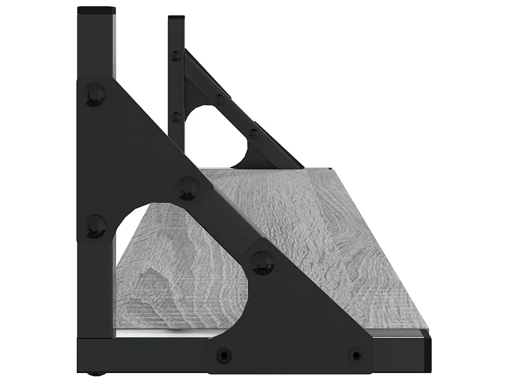 Wandschappen 2 st 60x15x15,5 cm grijs sonoma eikenkleurig