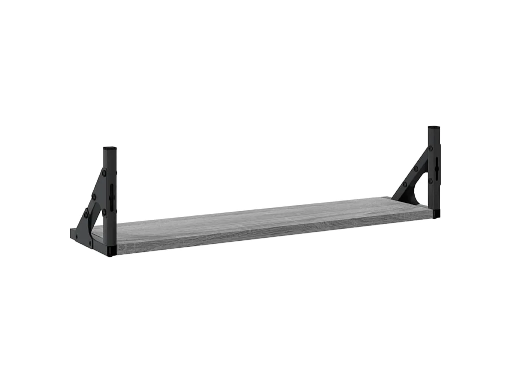 Wandschappen 2 st 60x15x15,5 cm grijs sonoma eikenkleurig