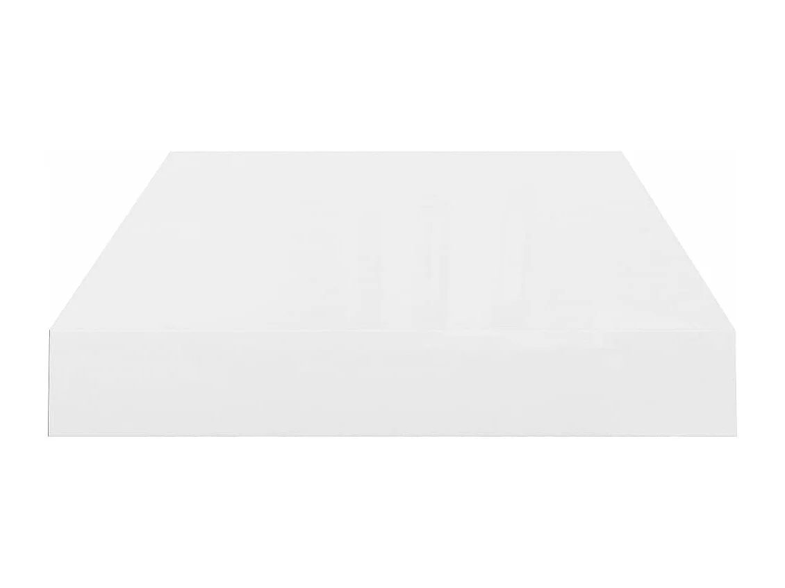 Wandschappen zwevend 4 st 40x23x3,8 cm MDF hoogglans wit