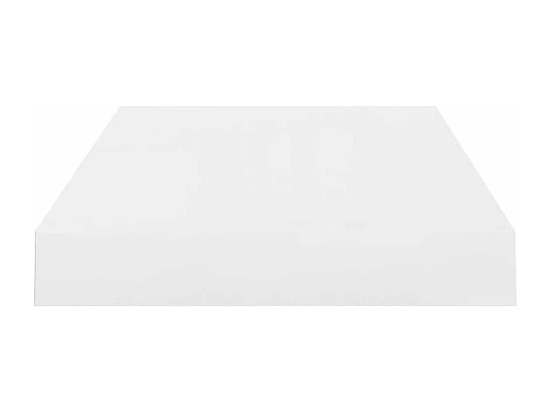 Schweberegale 4 Stk. Hochglanz-Weiß 40x23x3,8 cm MDF