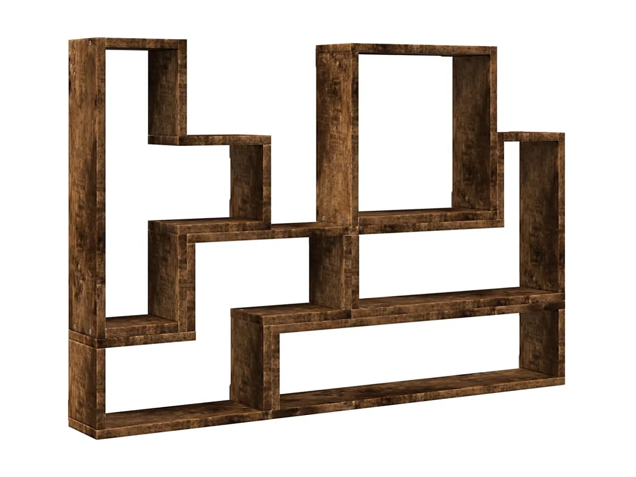 Prateleira parede 96x12x64 cm derivados madeira carvalho fumado