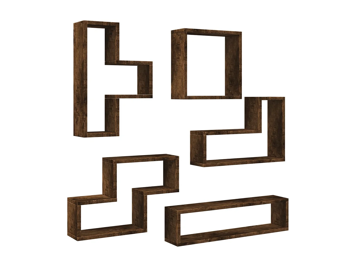 Prateleira parede 96x12x64 cm derivados madeira carvalho fumado