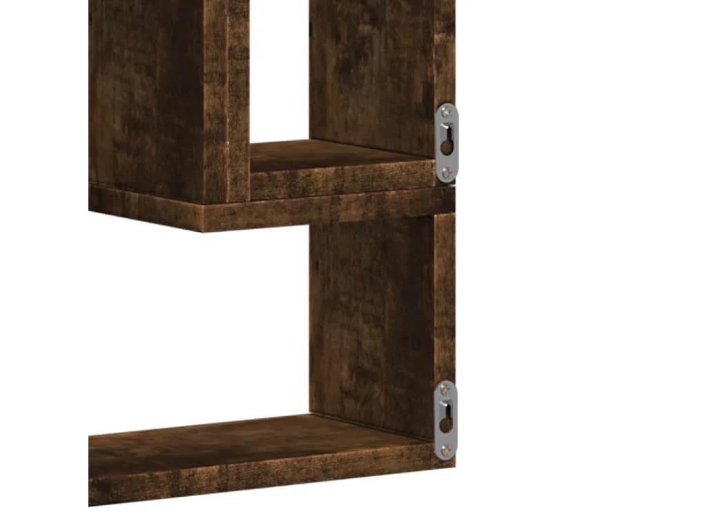 Prateleira parede 96x12x64 cm derivados madeira carvalho fumado