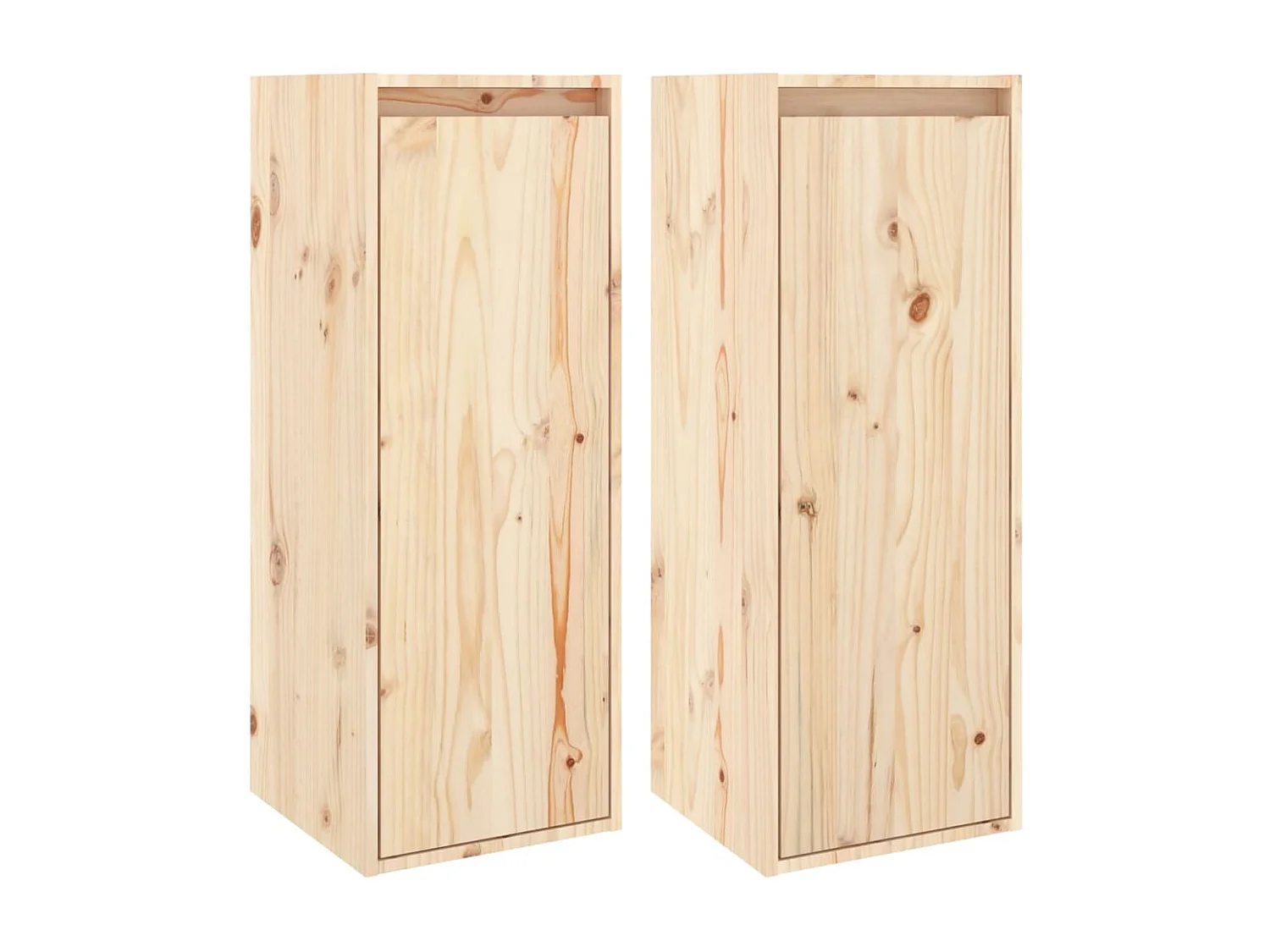 Armoires murales 2 pcs 30x30x80 cm Bois de pin massif