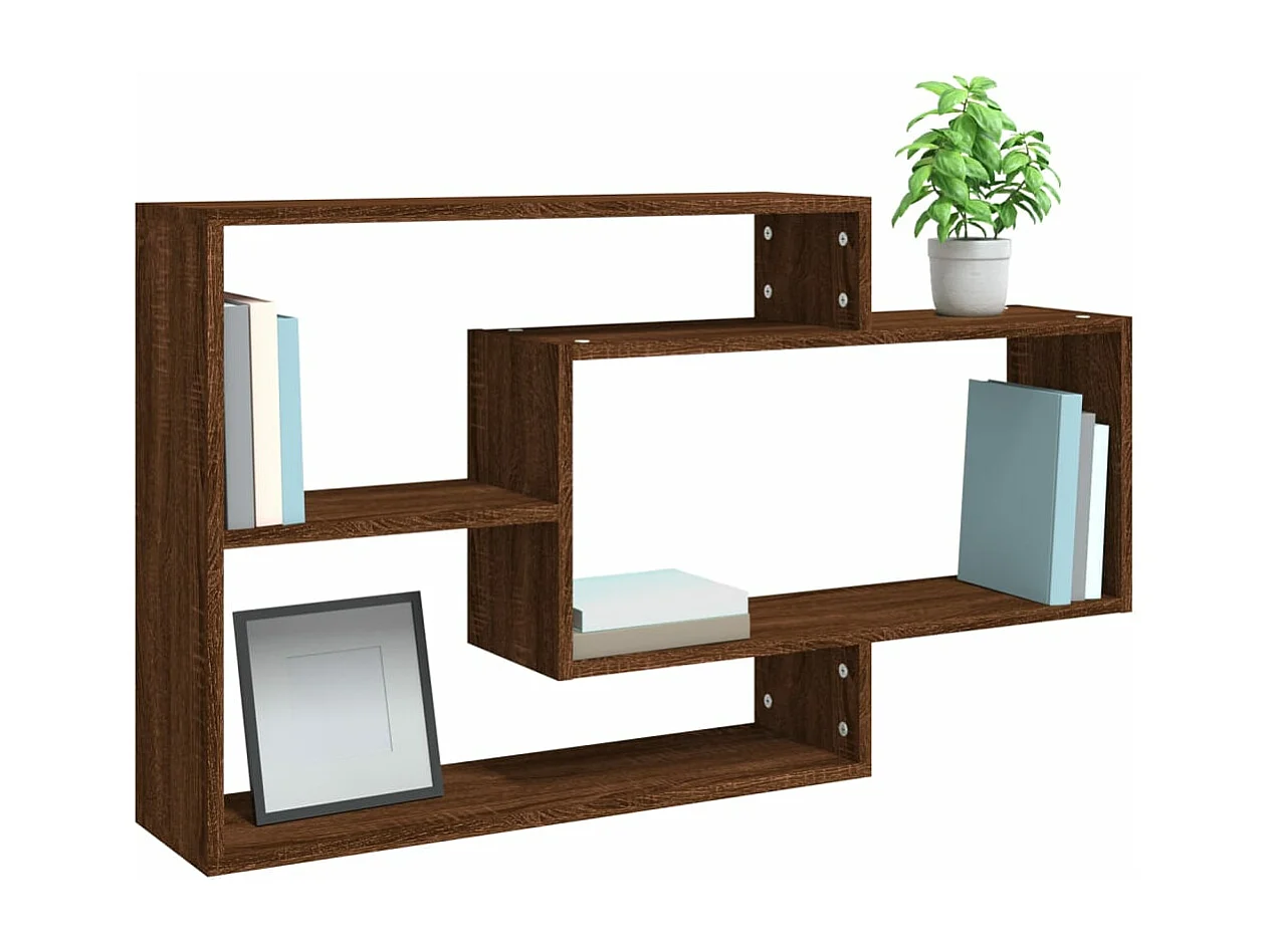 Wandregal Braun Eichen-Optik 104x20x58,5 cm Holzwerkstoff