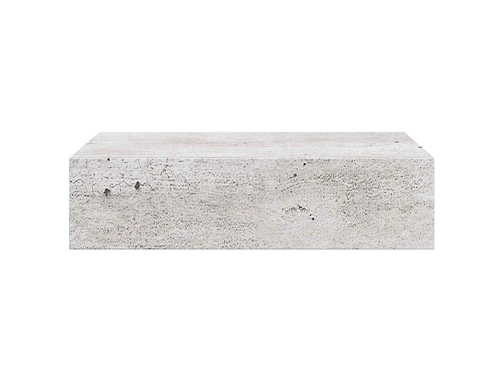 Wandregal mit Schublade Betongrau 40x23,5x10 cm MDF