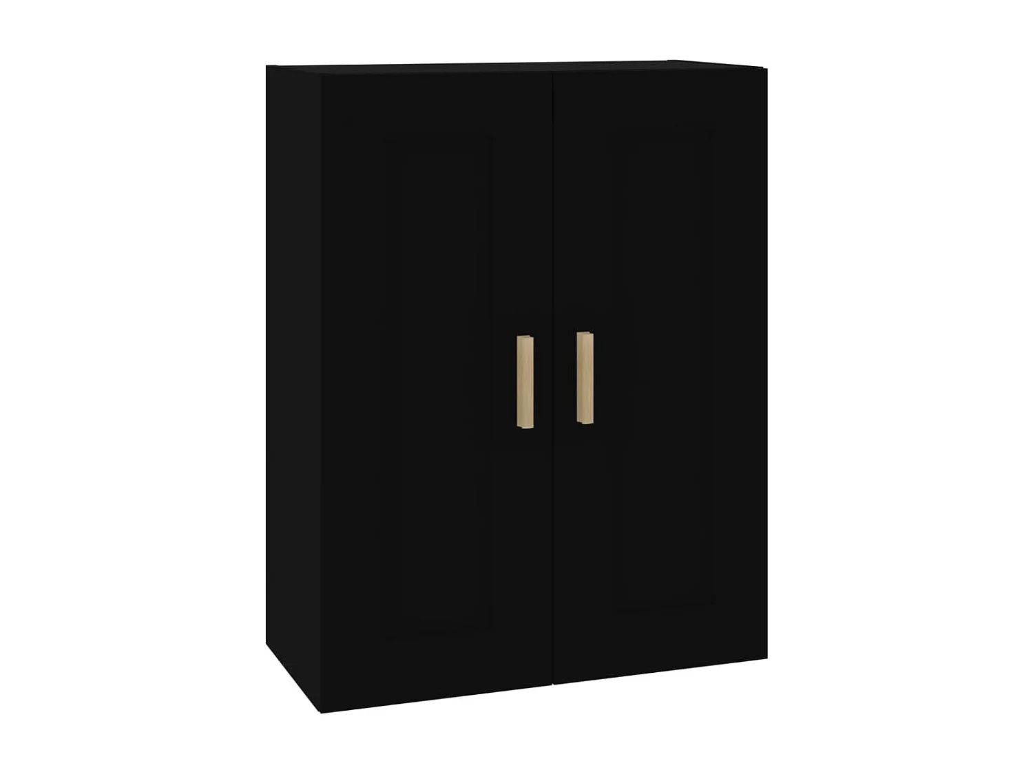 Wandkast 69,5x32,5x90 cm bewerkt hout zwart