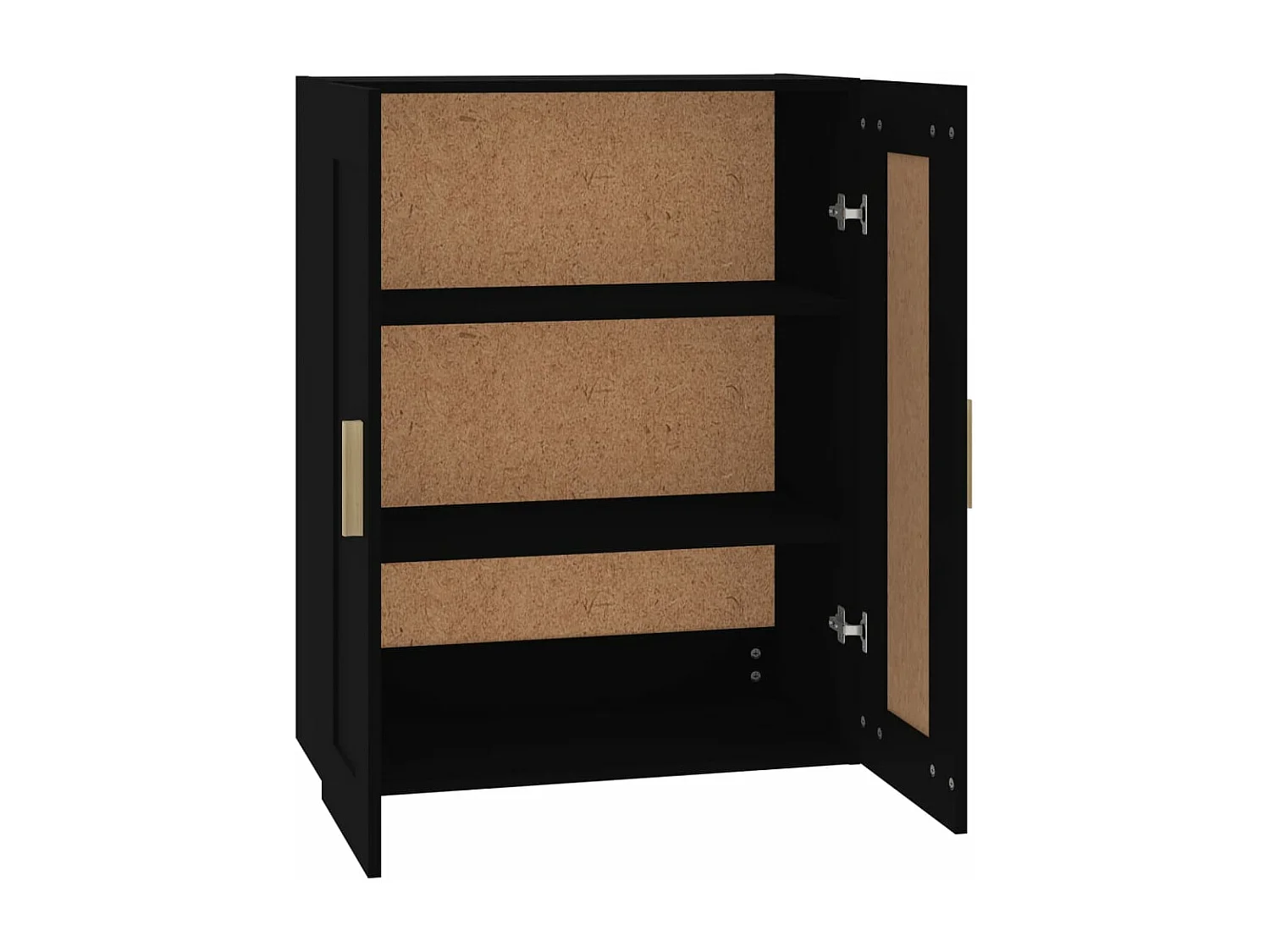 Wandkast 69,5x32,5x90 cm bewerkt hout zwart