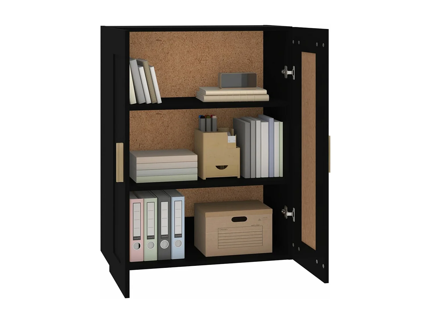 Armoire murale noir 69,5x32,5x90 cm bois d'ingénierie