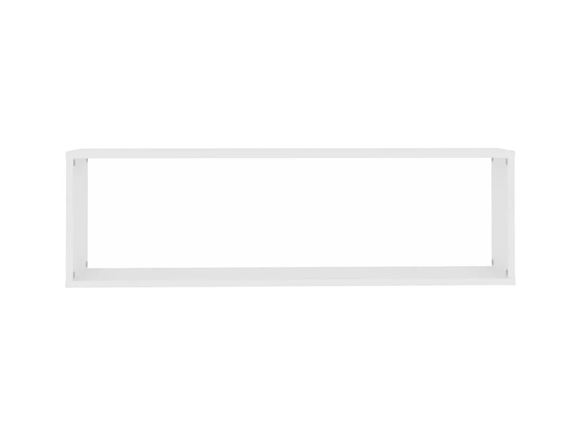 Wandschappen kubus 4 st 100x15x30 cm bewerkt hout wit