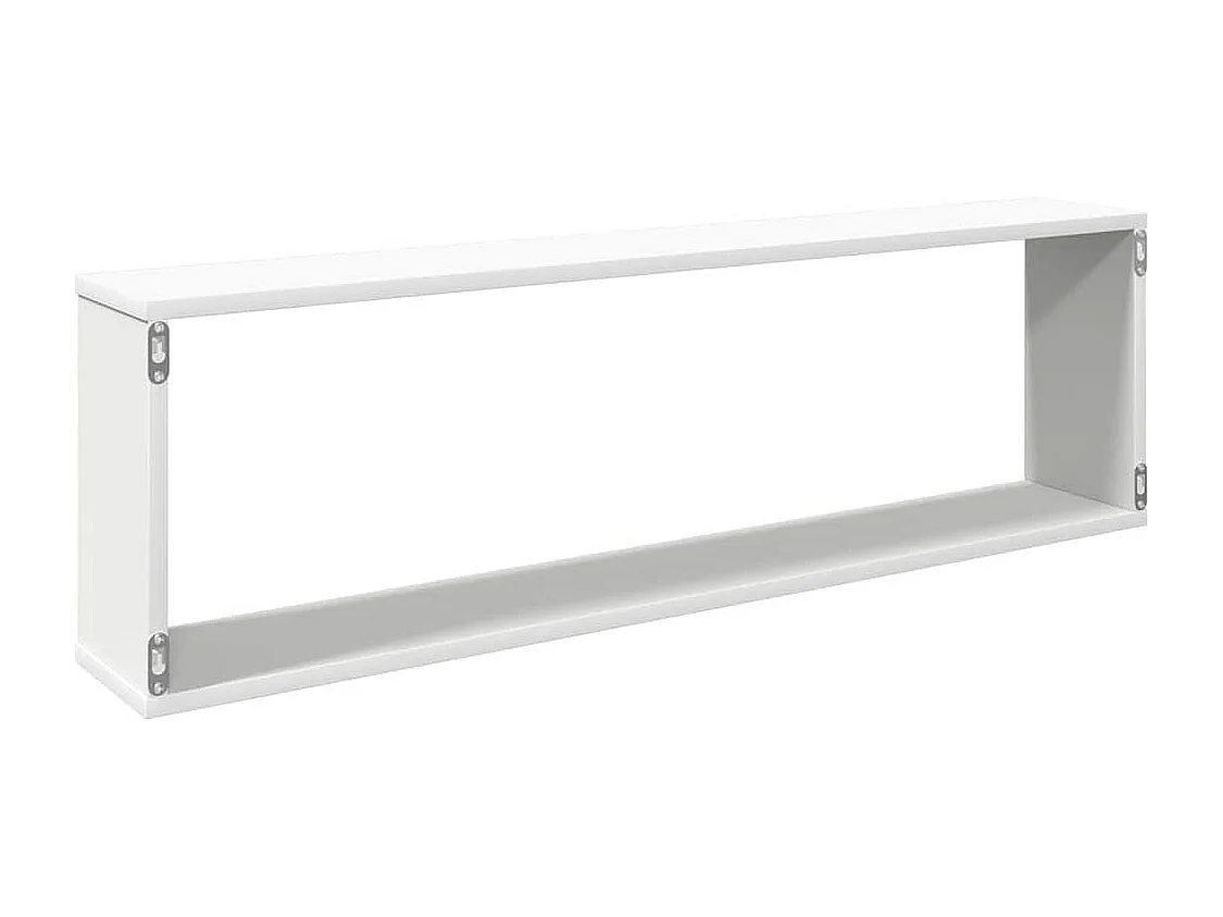 Étagères cube murales 4 pcs Blanc 100x15x30cm bois d'ingénierie