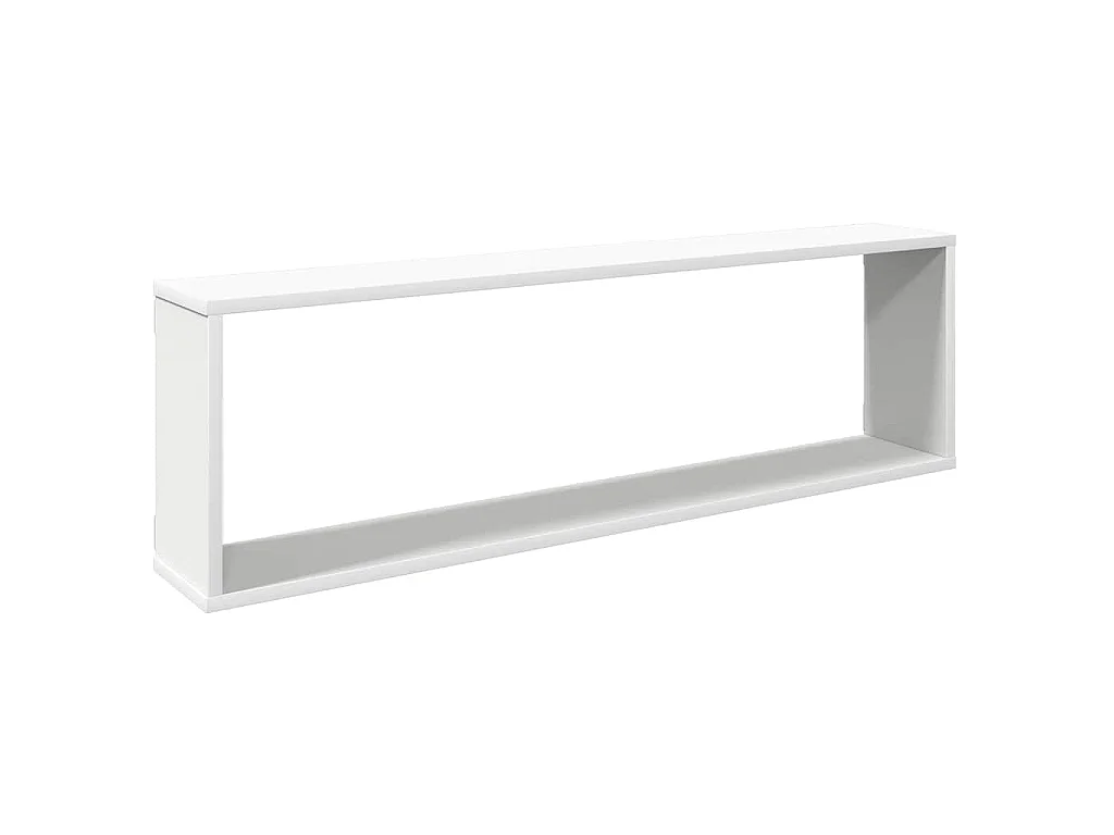 Étagères cube murales 4 pcs Blanc 100x15x30cm bois d'ingénierie