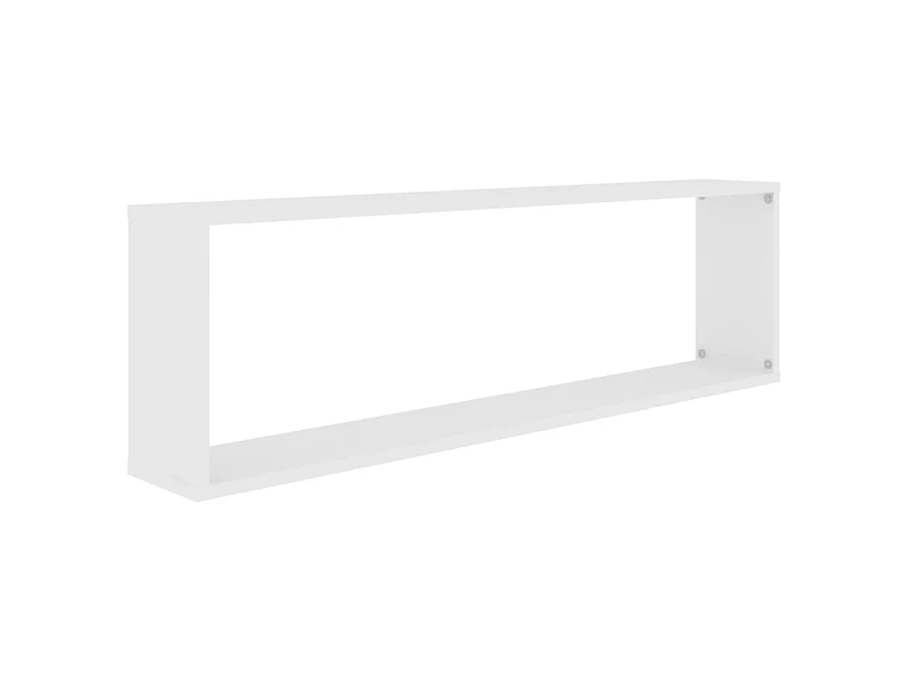 Étagères cube murales 4 pcs Blanc 100x15x30cm bois d'ingénierie
