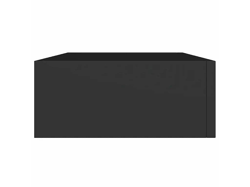 Wandschappen 2 st met lade 40x23,5x10 cm MDF zwart