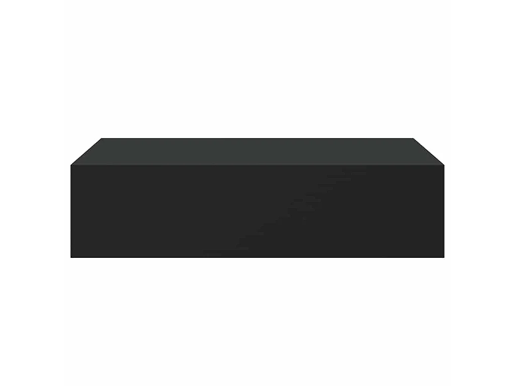 Prateleiras de parede com gavetas 2 pcs MDF 40x23,5x10 cm preto