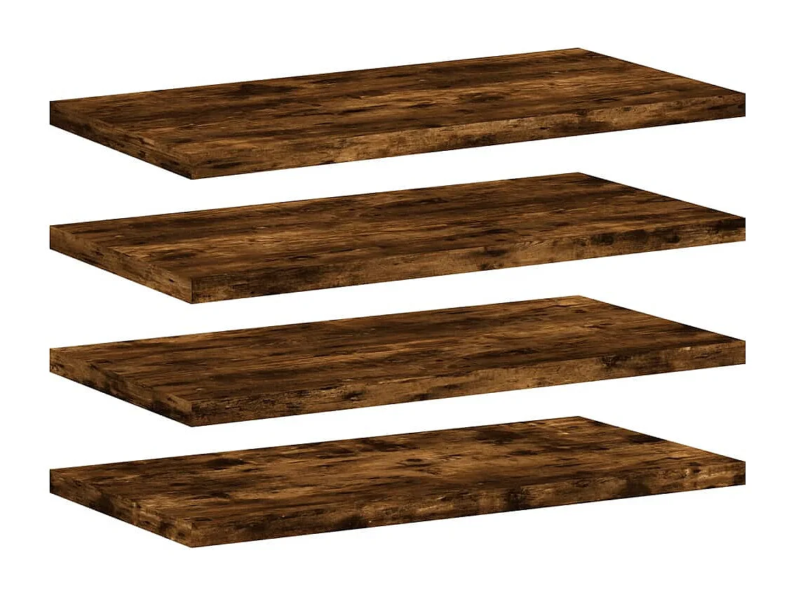 Étagères murales 4 pcs chêne fumé 40x20x1,5cm bois d'ingénierie
