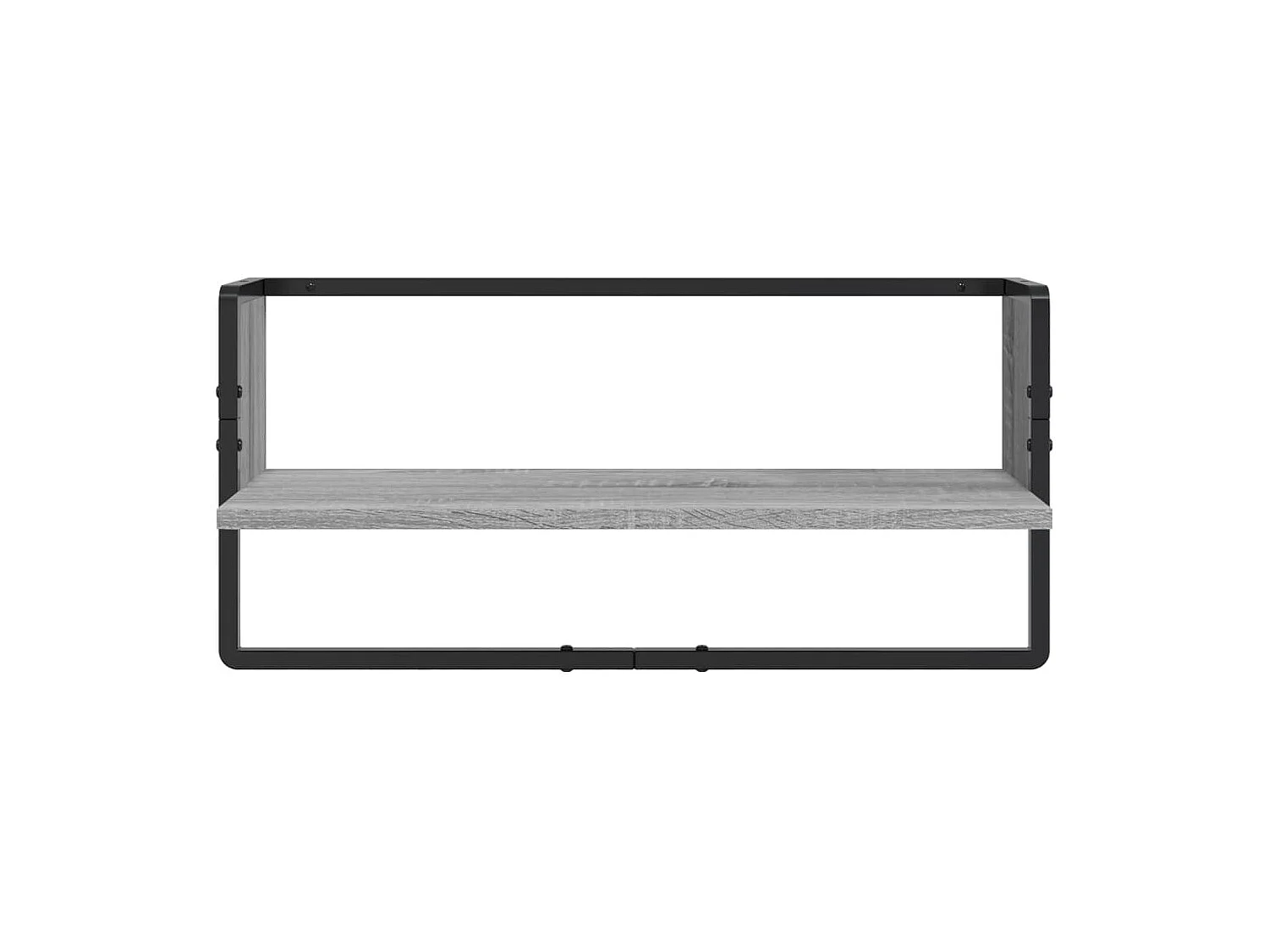 Ensemble d'étagères murales avec barres 4 pcs sonoma gris