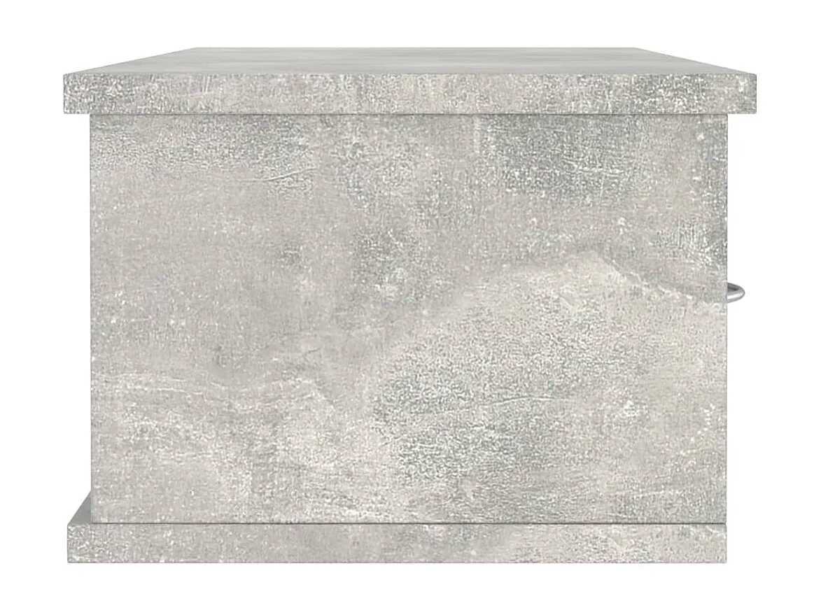 Wand-Schubladenregal Betongrau 88x26x18,5 cm Holzwerkstoff